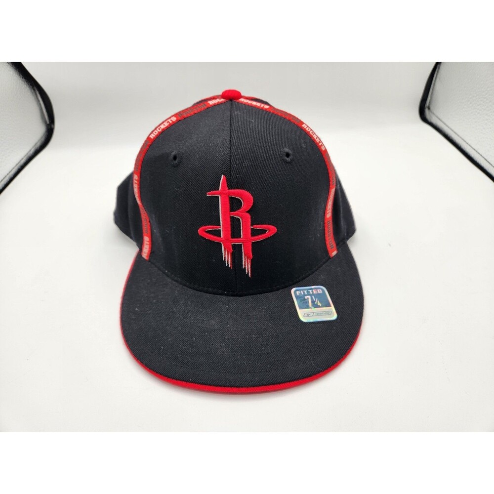 Reebok NBA Houston Rockets Fitted Hat Size 7 1/4 100% Wool New